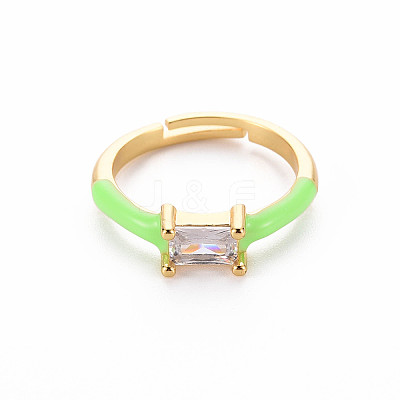 Brass Enamel Cuff Rings RJEW-T016-23J-NF-1