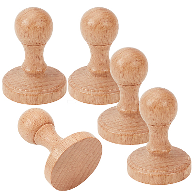 Wood Stamps with Handle AJEW-WH0348-630A-1