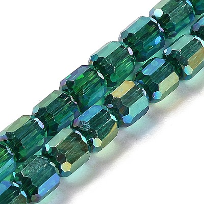 Electroplate Glass Beads Strands EGLA-D030-19F-1