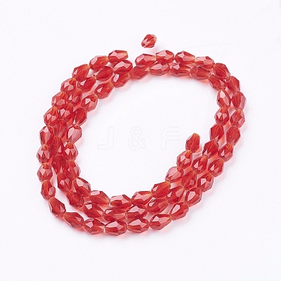 Glass Beads Strands LS-GLAA-R024-6x4mm-14-1