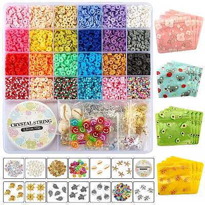 4496 Polymer Clay Beads DIY Bracelet Making Kit DIY-SZ0006-52-1