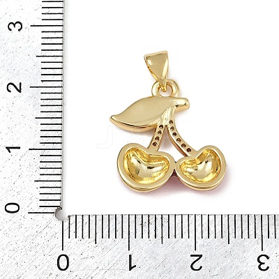 Brass Micro Pave Cubic Zirconia Pendants KK-D376-03G-1