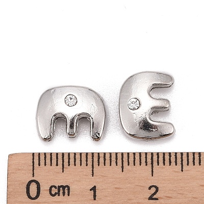 Letter Slider Beads for Watch Band Bracelet Making ALRI-O012-E-NR-1