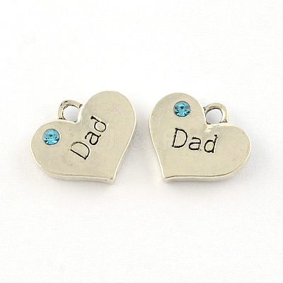 Alloy Rhinestone Pendants X-TIBE-R313-042AS-01-1