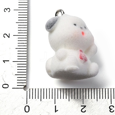 Flocky Resin Pendants FIND-S001-02C-1