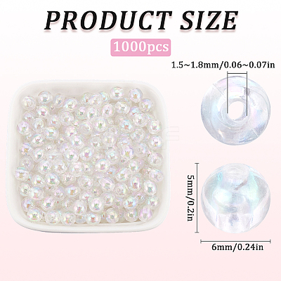 Transparent Acrylic Beads MACR-SP0001-28A-01-1