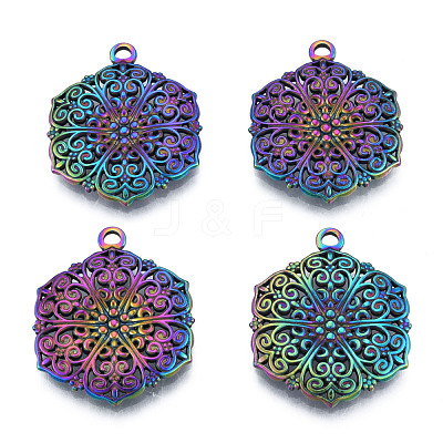 Ion Plating(IP) 201 Stainless Steel Pendants STAS-N098-206M-1