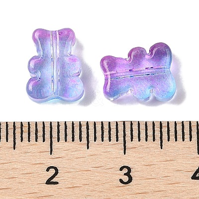 Transparent Spray Paint Glass Beads GLAA-Z011-08A-1