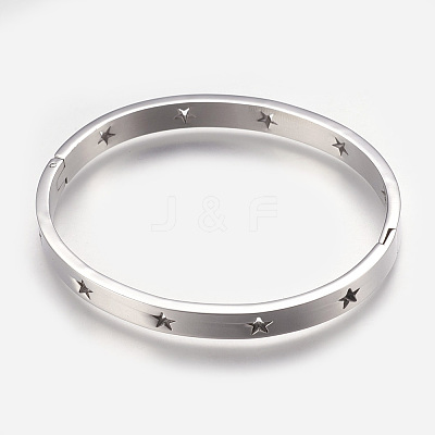 Tarnish Resistant 304 Stainless Steel Bangles LS-BJEW-P192-13P-1