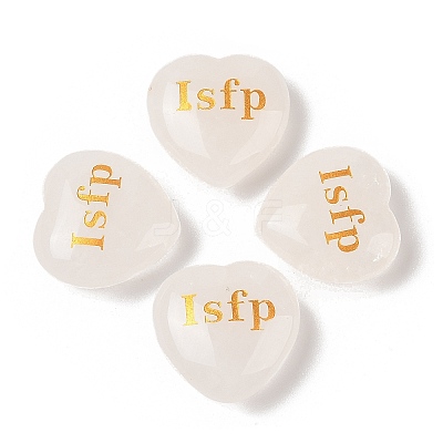 Natural Quartz Crystal Heart Engraving MBTI Figurines Statues for Home Office Desk Decorations G-K353-05D-1