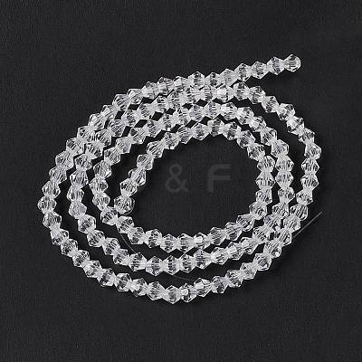 Clear Glass Bicone Beads Strands X-GLAA-S026-3mm-07-1