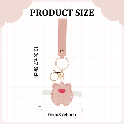 DIY Imitation Leather Flying Pig Pendant Keychain Sewing Kits DIY-WH0530-96-1