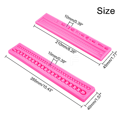 Chain Shape Fondant Molds DIY-GA0002-10-1