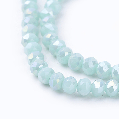 Electroplate Glass Beads Strands EGLA-R048-3mm-M2-1