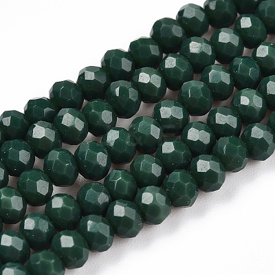 Opaque Solid Color Glass Beads Strands EGLA-A034-P3mm-D09-1