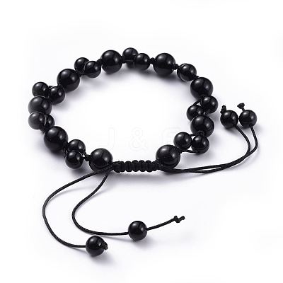 Adjustable Nylon Cord Braided Bead Bracelets BJEW-JB04520-05-1