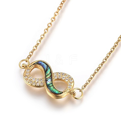304 Stainless Steel Pendant Necklaces X-NJEW-O108-02G-1