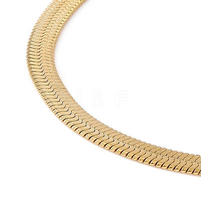 304 Stainless Steel Herringbone Chains Bracelet for Men Women BJEW-D450-01G-01-1