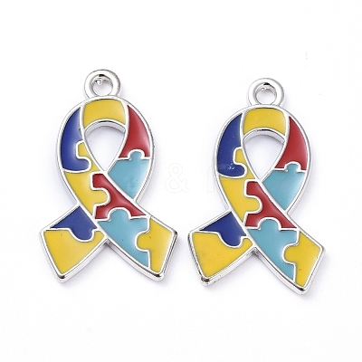 Enamel Alloy Pendants ENAM-G192-02P-1