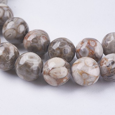 Natural Maifanite/Maifan Stone Beads Strands G-I187-4mm-01-1
