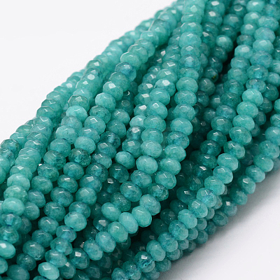 Dyed Natural Malaysia Jade Rondelle Beads Strands X-G-E316-2x4mm-29-1