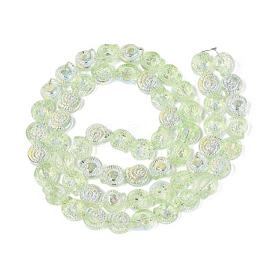 Electroplate Transparent Glass Beads Strands EGLA-Q136-02A-08-1