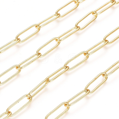 Soldered Brass Paperclip Chains CHC-D025-03G-1