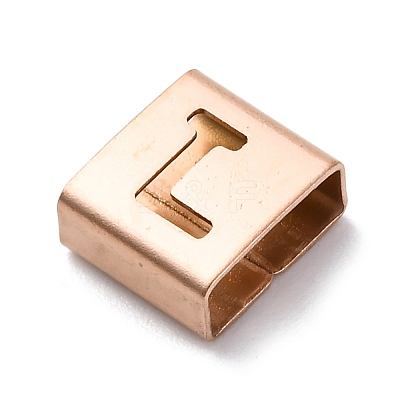 Ion Plating(IP) 304 Stainless Steel Square Slide Charms STAS-L132-23L-RG-1