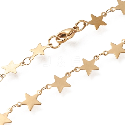 PVD Vacuum Plating 304 Stainless Steel Link Chain Necklaces LS-STAS-I156-26G-1