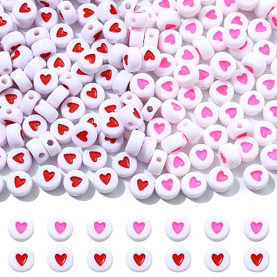 100Pcs Opaque Acrylic Beads MACR-YW0003-79A-1