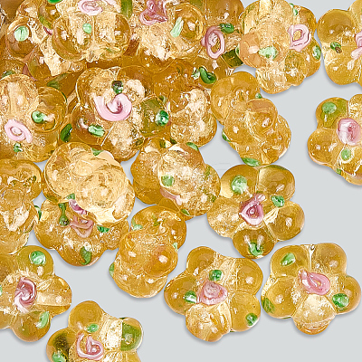 40Pcs Handmade Lampwork Beads LAMP-PA0001-11B-1