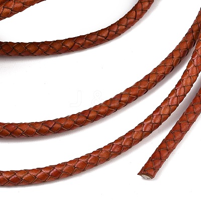 Braided Leather Cord with Core WL-F009-5mm-06-1