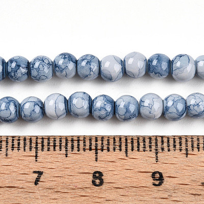 Baking Paint Glass Beads Strands DGLA-N003-4mm-C07-1
