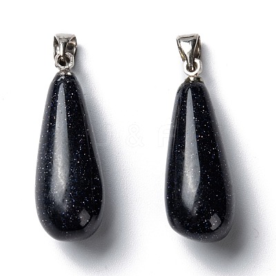 Synthetic Blue Goldstone Pendants G-F707-03-1