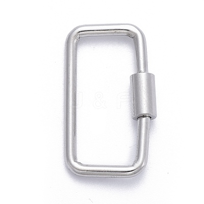 Non-Tarnish 304 Stainless Steel Screw Carabiner Lock Charms STAS-K213-11P-1