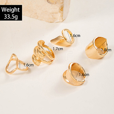 5Pcs Alloy Finger Rings Sets WG7802C-05-1