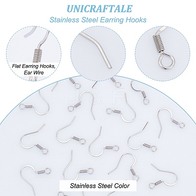 Tarnish Resistant 304 Stainless Steel French Earring Hooks STAS-N0013-15P-1