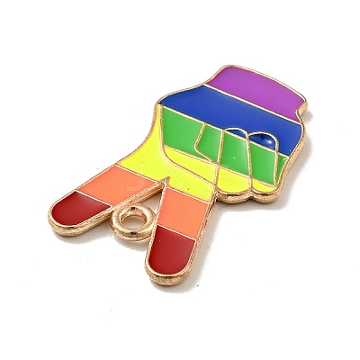 Pride Alloy Enamel Pendants ENAM-G208-17KCG-1