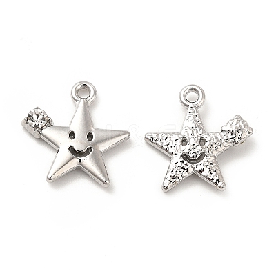 Rack Plating Alloy Rhinestone Pendants FIND-G044-14P-1