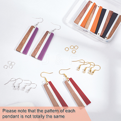 Trapezoid Charm Dangle Earring DIY Making Kit for Girl Women DIY-OC0007-80-1