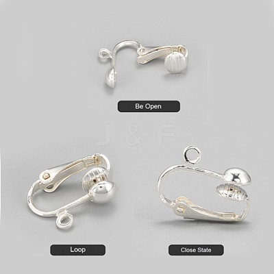 Iron Clip-on Earring Findings EC141-S-1