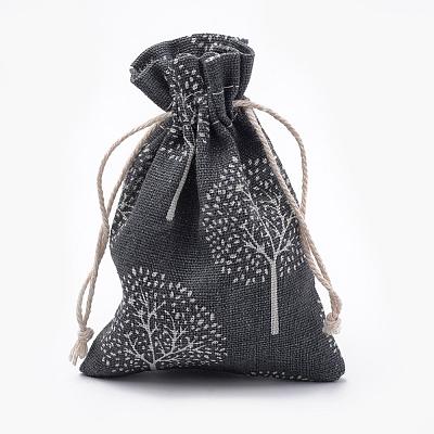 Polycotton(Polyester Cotton) Packing Pouches Drawstring Bags ABAG-T006-A21-1
