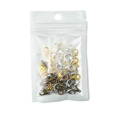 60Pcs 6 Colors Zinc Alloy Lobster Claw Clasps PALLOY-YW0001-81-1