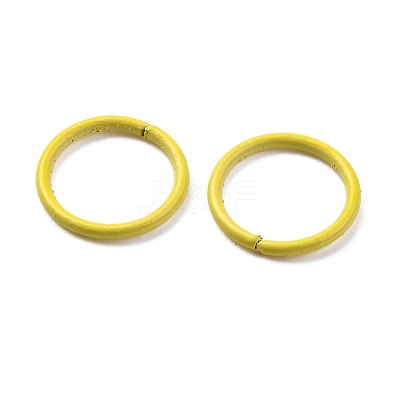 Spray Painted Iron Open Jump Rings X-IFIN-F149-B13-1