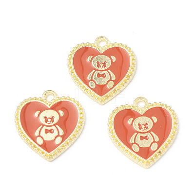 Alloy Enamel Pendants ENAM-G212-06G-02-1