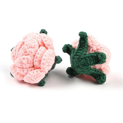Cotton Knitting Artificial Flower DIY-P082-01F-1