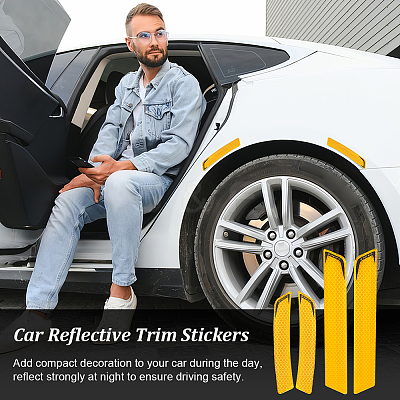 4 Sets 2 Styles Waterproof Epoxy Resin Reflective film Car Stickers FIND-GA0003-47B-1