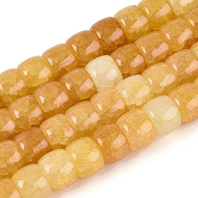 Baking Paint Crackle Glass Beads Strands DGLA-N019-02A-01-1