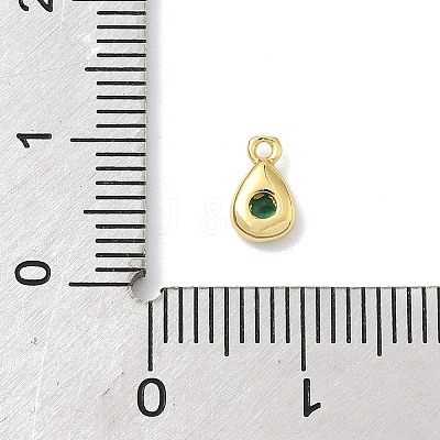 Brass Micro Pave Cubic Zirconia Charms KK-G548-20G-04-1