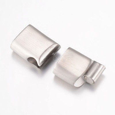 Tarnish Resistant 304 Stainless Steel Magnetic Clasps with Glue-in Ends X-STAS-G071-39P-1